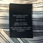 Zac & Rachel Petite Bell Sleeve Blouse Size Large Vertical Stripe Black & White Photo 10