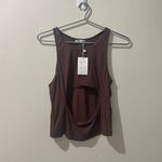 Sandy Liang  Riblet Tank in Cocoa Large Photo 1