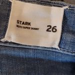 Hudson Jeans HUDSON STARK MOTO SUPER SKINNY PLEATED KNEE ZIPPER ACCENTED JEANS 26 Photo 15