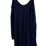 LA Made  Blue Long Sleeve Knit Dress Small New Photo 0