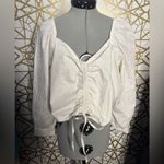 Levi's NWT Women's Devin Cotton Drawstring-Front Long-Sleeve Top, XL Photo 1