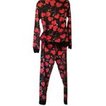 Love To Sleep Velour Black with Printed Hearts Sleepwear size Medium Photo 5