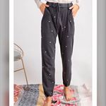 easel Soft! Heart Print Terry Knit Jogger Pants  Photo 0