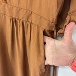 Diane Von Furstenberg  Satin Pintucked Button Front Silk Blend Romper Size 14 Photo 12