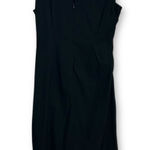 Maeve Anthropologie Midi Dress Sleeveless Ruched Black Casual Dress Large Photo 0