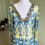 INC International Concepts Sheer Coverup with Silver Sequin Detail Blue Photo 1