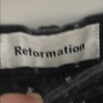 Reformation  Dixie sulu stripe high rise cut off denim jean shorts Photo 6