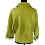 Johnny Was Collection Eyelet Button-Up Jacket – Chartreuse Green – Size Medium Photo 4