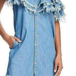BLANK NYC  frayed denim mini‎ dress Photo 0