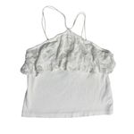 Anthropologie By  Crochet Halter Top Sz XL White Boho Sleeveless Stretch Festival Photo 2