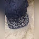 Free People NWT  Understated Leather Reiko Washed Baseball Hat In Washed Black Photo 7