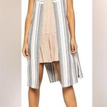 BCBGeneration FINAL PRICE DROP  Women’s Lace-Up Long Striped Boho Cardigan Vest Photo 0