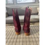 Roper Riley Scroll Embroidered Faux Leather Cowboy Boots 8.5 country concert Red Photo 4