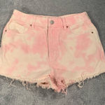 PacSun high rise festival Pink Tie-Dye Jean Shorts Photo 0
