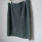 EXPRESS NEW Knit Midi Pencil Skirt Muted Blue Green Cozy Soft Size Women's XL Photo 1