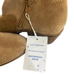 Lucky Brand  Felisie Waterproof Honey Suede Fringe Ankle Boots size 5 M Photo 4
