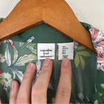 Cupcakes and Cashmere 🦋  Green Floral Button Down Nightgown Sleep Dress Large Photo 1