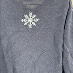 Cherokee  Navy Sweater cardigan winter Snowflake crocheted Design 1X mittens plus Photo 4