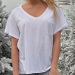 By Together White V-Neck Pocket Tee Photo 0