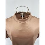 Olivia Jordan Woman's Short Sleeve Stretch T Shirt Nude Size Large Tan Photo 3