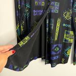 Chico's Chico’s Travelers One Button Open Cardigan Black Green Large Chico’s 2 Stretch Photo 6