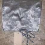 Romwe Tie Strapless Satin Top Photo 0