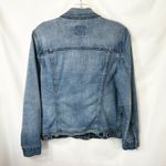 Old Navy Medium Jean Jacket Classic Denim Blue Trucker Cotton Womens Solid 1074 Photo 2