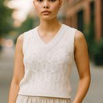 Prómesa PROMESA Sleeveless Cream Halter Sweater Top ~ Women's Size SMALL Photo 0