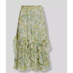 Alice + Olivia  Jocelyn Smocked Waistband Ruffle Skirt in Sun Ditsy Size 0 NWOT‎ Photo 2