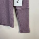 Zyia  Dont Wake Me Up Lilac Purple Thermal Waffle Knit Lounge Sleep Top XL new Photo 5