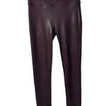 Spanx Faux Leather Shimmer Leggings in Wine Photo 2