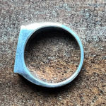 Love carved stamped sterling silver ring Photo 3