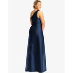 Alfred Sung New! ONE-SHOULDER SATIN
MAXI DRESS WITH POCKETS MIDNIGHTSz 20 $240 Photo 2