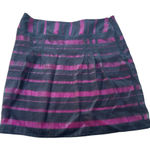 Apostrophe Women's Size 12 Black & Pink A-Line Skirt Semi Sheer Black Overlay Photo 0