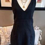 EXPRESS  Black V-Neck Criss Cross Sleeveless Mini Dress Size Large Photo 3