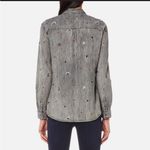 Scotch & Soda La Suite 105 All Over Embroidered Button Down Gray Denim Shirt Photo 1