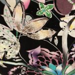 Cynthia Crowley SZ 10 Black Floral Sleeveless Dress Lining Classy A Line Preppy Photo 6