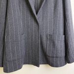 Majestic Filatures Jacket Womens 4 Grey Striped Blazer Deluxe Teeshirt Wool HOLE Photo 5