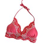 BECCA by Rebecca virtue Delilah Avery Coral Crush Pink Halter Bikini Top Small Photo 7