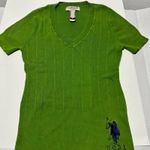 U.S. Polo Assn. This Women's V-Neck Cable Knit Sweater Size L Photo 0