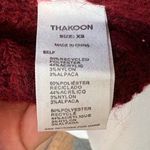Thakoon Cropped Ripped Burgundy Turtleneck Sweater Womens Size XS KN17 Red Photo 7