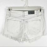 CARMAR Titania White Wash Side Zipper Frayed Hem High Waist Button Fly Size 26 Photo 1