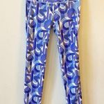 Gap Blue and White Printed Workout Leggings Photo 0