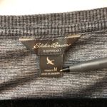 Eddie Bauer Sleepwear Womens Henley Top Waffle Knit V Neck Gray M Photo 2