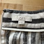 Loft  100% Linen Knee Length Stripe A-line Skirt w/Pockets, 2 Photo 5