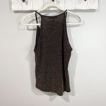 Anthropologie Eri + Ali Encore Shine Metallic Cami Top Gold Size S NWT Black Photo 5