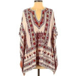 BCBGMAXAZRIA  | Boho Aztec Poncho Shrug Kalanie Caravan Knit Size S Small - RARE Photo 3