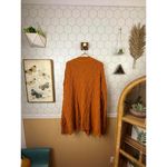 Free People  Montana Orange Oversized Cable Knit Cardigan - Size - Medium Photo 4