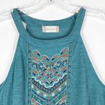 Altar'd State  Small Top‎ Green Embroidered Tank Cami Velvet Pullover Women 206 Photo 2