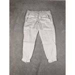 Athleta Cabo Linen Joggers White Drawstring Pockets Casual Pants Size 14 Petite Photo 1